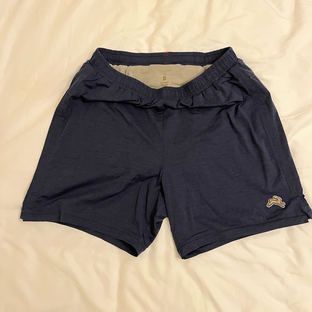 Tracksmith 5” session shorts navy
